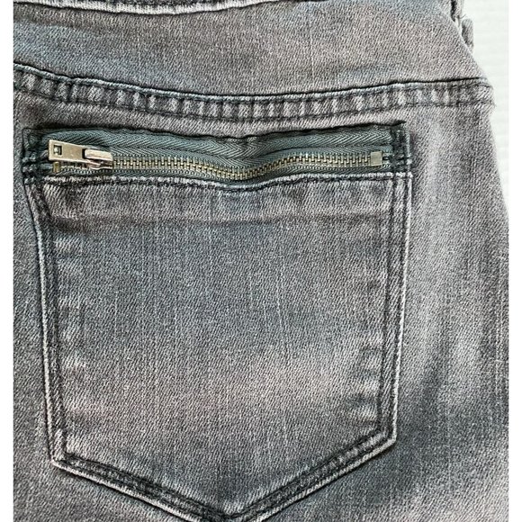 Simply Vera Wang Womens Grey Cotton Jeans with Zipper Pockets Size 16P Steampunk - Picture 5 of 10